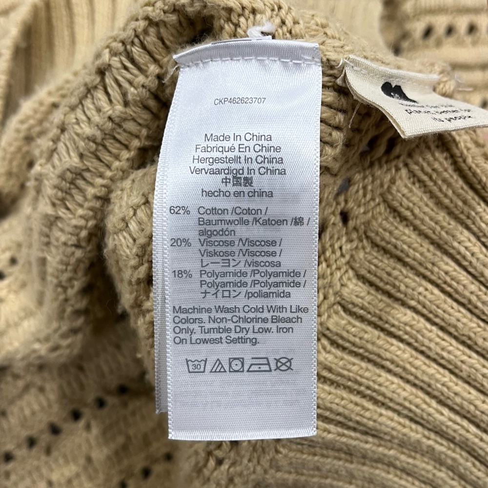 Madewell Tanfield Open-Stitch Cardigan Sweater in Desert Dune - Picture 4 of 4